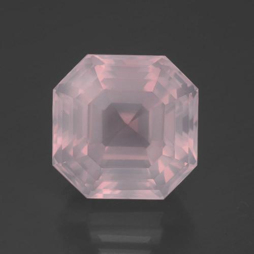 Rosado rosa medio Cuarzo Rosa Gema - 14.2ct Corte Asscher (ID: 392183)