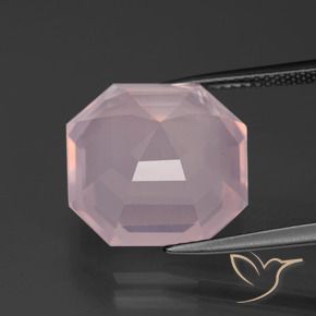 Rose Quartz Gemstone in 14.7 x 14.4 mm Size for Sale, Rose Quartz Stone in Medium Rose Pink Color