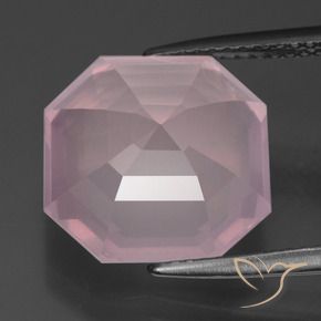 Rose Quartz Gemstone in 12.6 x 12.4 mm Size for Sale, Rose Quartz Stone in Medium Rose Pink Color