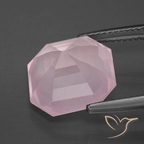 Rose Quartz Gemstone in 12 x 12 mm (calibrated) Size for Sale, Rose Quartz Stone in Light Rose Pink Color