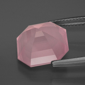 Rose Quartz Gemstone in 12.5 x 12.4 mm Size for Sale, Rose Quartz Stone in Medium Rose Pink Color