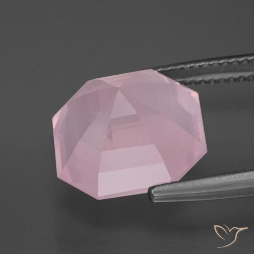 Rose Quartz Gemstone in 13 x 13 mm (calibrated) Size for Sale, Rose Quartz Stone in Medium Rose Pink Color