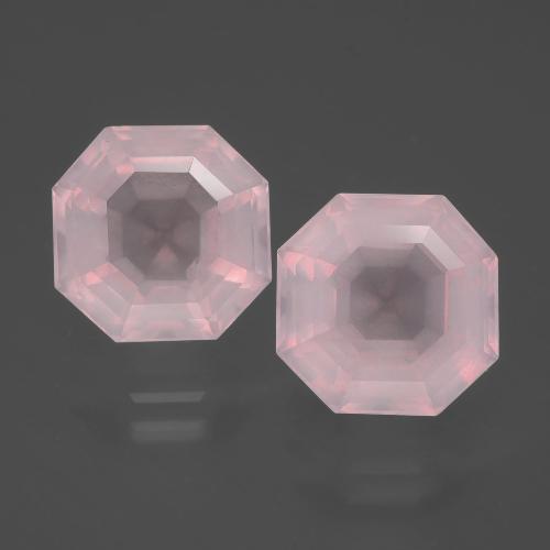 Medium Rose Pink Rose Quartz Gem - 4.6ct Asscher Cut (ID: 393183)