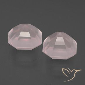 Rose Quartz Gemstones in 10 x 10 mm (calibrated) Size for Sale, Rose Quartz Stones in Light Rose Pink Color
