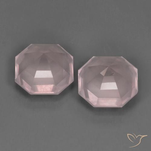 Rose Quartz Gemstones in 12 x 12 mm (calibrated) Size for Sale, Rose Quartz Stones in Light Rose Pink Color
