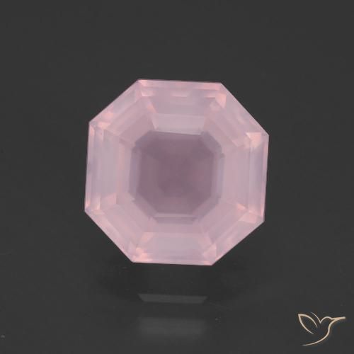 4.12 ct Asscher Cut Rose Quartz, 10.2 x 10 mm From South Africa, Photo A