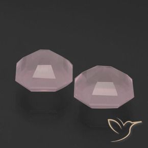 Rose Quartz Gemstones in 11 x 11 mm (calibrated) Size for Sale, Rose Quartz Stones in Light Pink Color