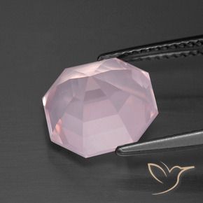 Rose Quartz Gemstone in 11 x 11 mm (calibrated) Size for Sale, Rose Quartz Stone in Light Pink Color