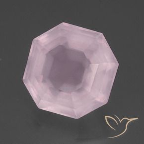 10.48 ct Pink Rose Quartz Stone, Natural Rose Quartz in Asscher Cut Shape for Sale