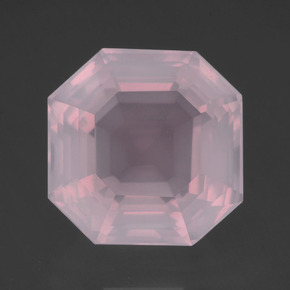 hellrosa Rosenquarz Edelstein - 14.4ct Asscher Schliff (ID: 393318)