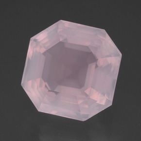 14.37 ct Pink Rose Quartz Stone, Natural Rose Quartz in Asscher Cut Shape for Sale