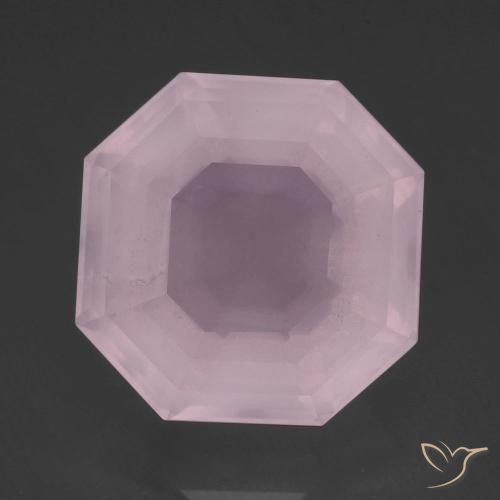14.53ct Natural Rose Pink Rose Quartz, Emerald Cut, Transparent