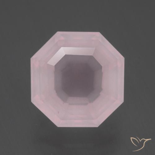 4.32 ct Asscher Cut Rose Quartz, 10.4 x 10.2 mm From South Africa, Photo A