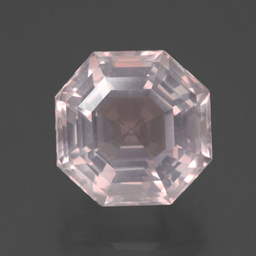 Very Light Pink Розовый Кварц Камень - 4.4ct Огранка Ашер (ID: 393376)