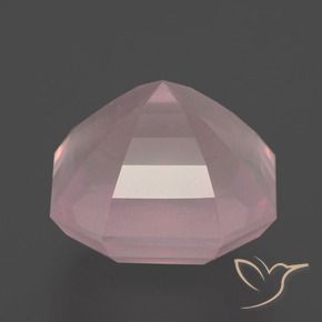 Rose Quartz Gemstone in 12.6 x 12.4 mm Size for Sale, Rose Quartz Stone in Medium Rose Pink Color