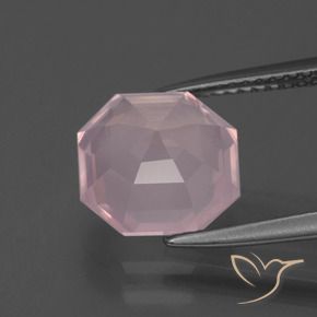 Rose Quartz Gemstone in 9.7 x 9.4 mm Size for Sale, Rose Quartz Stone in Medium Rose Pink Color