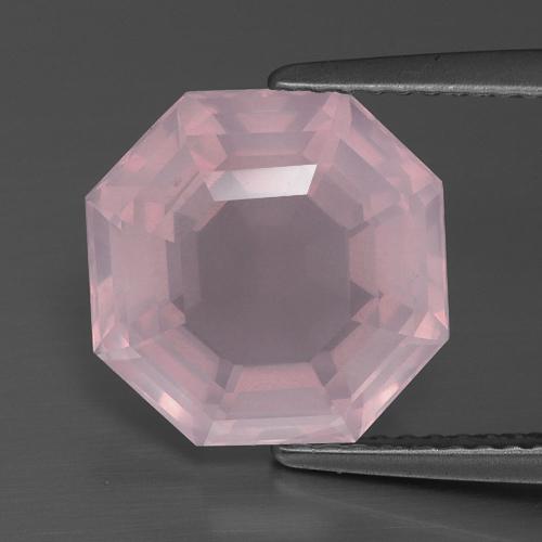 Rosado medio Cuarzo Rosa Gema - 5.3ct Corte Asscher (ID: 393436)