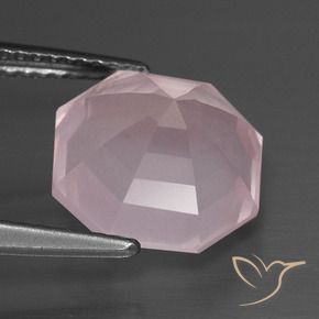 Rose Quartz Gemstone in 10.5 x 10.4 mm Size for Sale, Rose Quartz Stone in Light Rose Pink Color