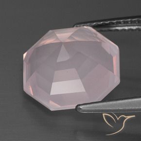 Rose Quartz Gemstone in 11 x 11 mm (calibrated) Size for Sale, Rose Quartz Stone in Very Light Pink Color