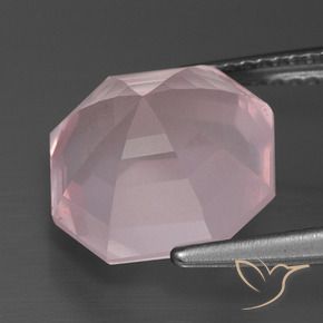 Rose Quartz Gemstone in 11 x 11 mm (calibrated) Size for Sale, Rose Quartz Stone in Light Rose Pink Color