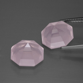 Rose Quartz Gemstones in 10.6 x 10.5 mm Size for Sale, Rose Quartz Stones in Bubblegum Pink Color