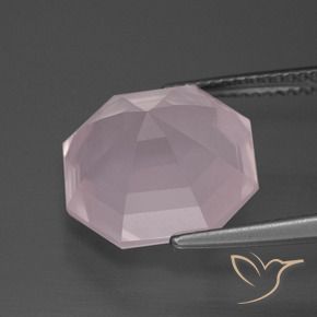Rose Quartz Gemstone in 13 x 13 mm (calibrated) Size for Sale, Rose Quartz Stone in Light Pink Color