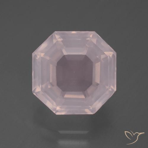 7.28 ct Asscher Cut Rose Quartz, 12 x 11.9 mm From South Africa, Photo A