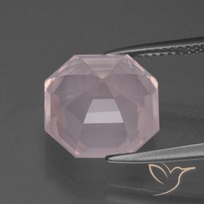 Rose Quartz Gemstone in 12 x 12 mm (calibrated) Size for Sale, Rose Quartz Stone in Light Rose Pink Color
