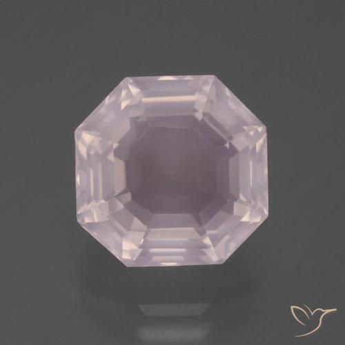 6.95 ct Asscher Cut Rose Quartz, 11.8 x 11.7 mm From South Africa, Photo A