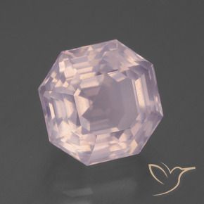 7.88 ct Pink Rose Quartz Stone, Natural Rose Quartz in Asscher Cut Shape for Sale