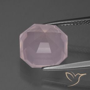 Rose Quartz Gemstone in 12 x 12 mm (calibrated) Size for Sale, Rose Quartz Stone in Light Rose Pink Color
