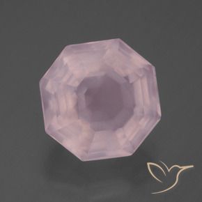 7.64 ct Pink Rose Quartz Stone, Natural Rose Quartz in Asscher Cut Shape for Sale