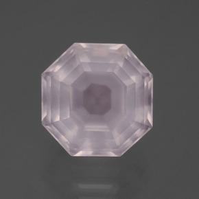 7.42 ct Pink Rose Quartz Gemstone, Rose Quartz Gem in Asscher Cut Shape for Sale.