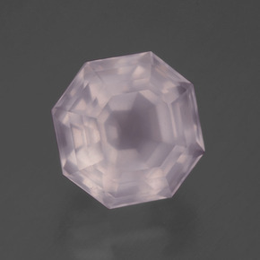 7.42 ct Pink Rose Quartz Stone, Natural Rose Quartz in Asscher Cut Shape for Sale