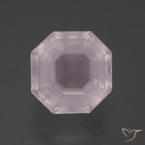 7.26 ct Asscher Cut Rose Quartz, 11.9 x 11.8 mm From South Africa, Photo A