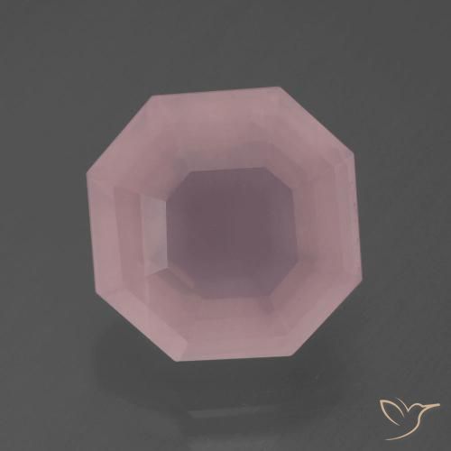 7.99ct Natural Light Pink Rose Quartz, Emerald Cut, Transparent