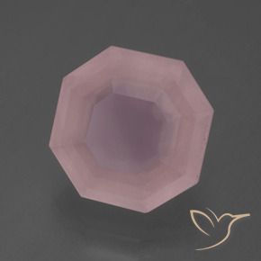 7.99 ct Pink Rose Quartz Stone, Natural Rose Quartz in Asscher Cut Shape for Sale