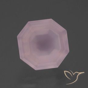 7.34 ct Pink Rose Quartz Stone, Natural Rose Quartz in Asscher Cut Shape for Sale