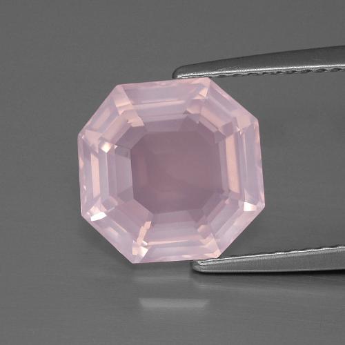 Bubblegum Pink Розовый Кварц Камень - 4.3ct Огранка Ашер (ID: 393537)
