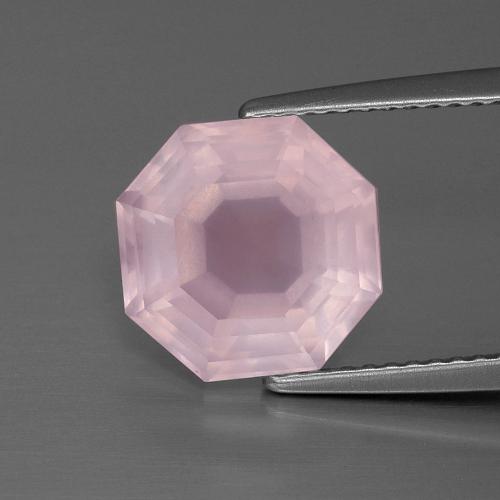 hellrosa Rosenquarz Edelstein - 4.3ct Asscher Schliff (ID: 393542)