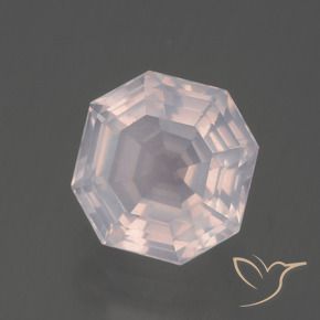 3.05 ct Pink Rose Quartz Stone, Natural Rose Quartz in Asscher Cut Shape for Sale