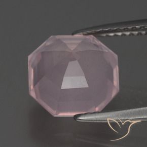 Rose Quartz Gemstone in 9.4 x 9.3 mm Size for Sale, Rose Quartz Stone in Light Pink Color