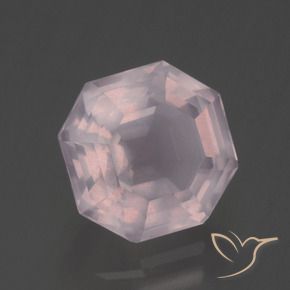 3.32 ct Pink Rose Quartz Stone, Natural Rose Quartz in Asscher Cut Shape for Sale