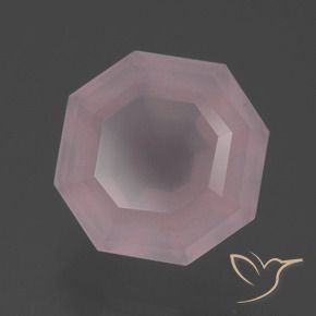 5.75 ct Pink Rose Quartz Stone, Natural Rose Quartz in Asscher Cut Shape for Sale