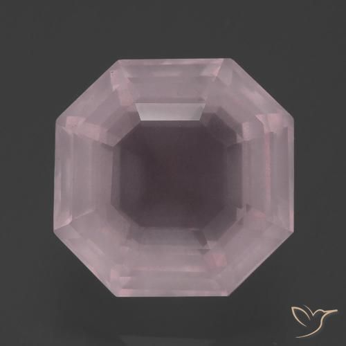 5.34ct Natural Light Pink Rose Quartz, Emerald Cut, Transparent