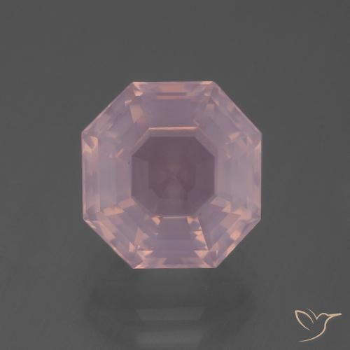 11 x 10,9mm octagonschliff rosa Rosenquarz aus Südafrika, Gewicht von 5,77 ct, natürlicher Edelstein in Transparent Reinheit, 1 Stück octagonschliff Rosenquarz - Farbe: Rose-rosa, Mohs-Härte von 7 Geeignet für den täglichen Gebrauch im Schmuck, Photo A