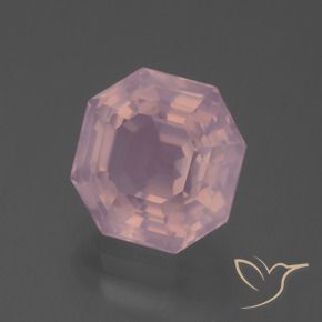5.77 ct Pink Rose Quartz Stone, Natural Rose Quartz in Asscher Cut Shape for Sale