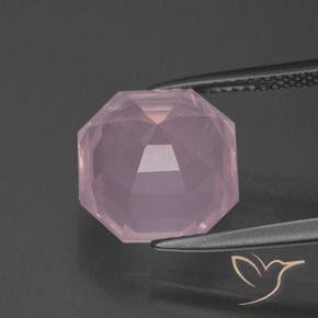 Rose Quartz Gemstone in 11.4 x 11.3 mm Size for Sale, Rose Quartz Stone in Rose Pink Color