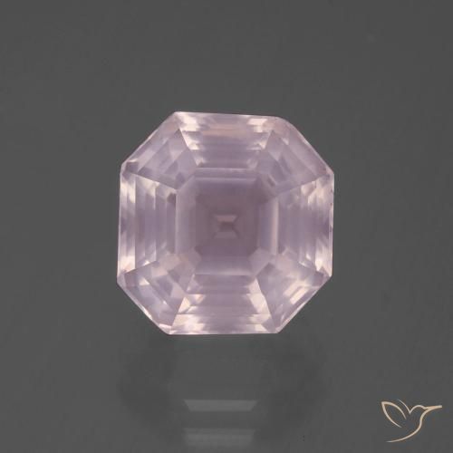 5.87ct Natural Light Pink Rose Quartz, Emerald Cut, Transparent
