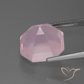 Rose Quartz Gemstone in 14 x 14 mm (calibrated) Size for Sale, Rose Quartz Stone in Medium Rose Pink Color